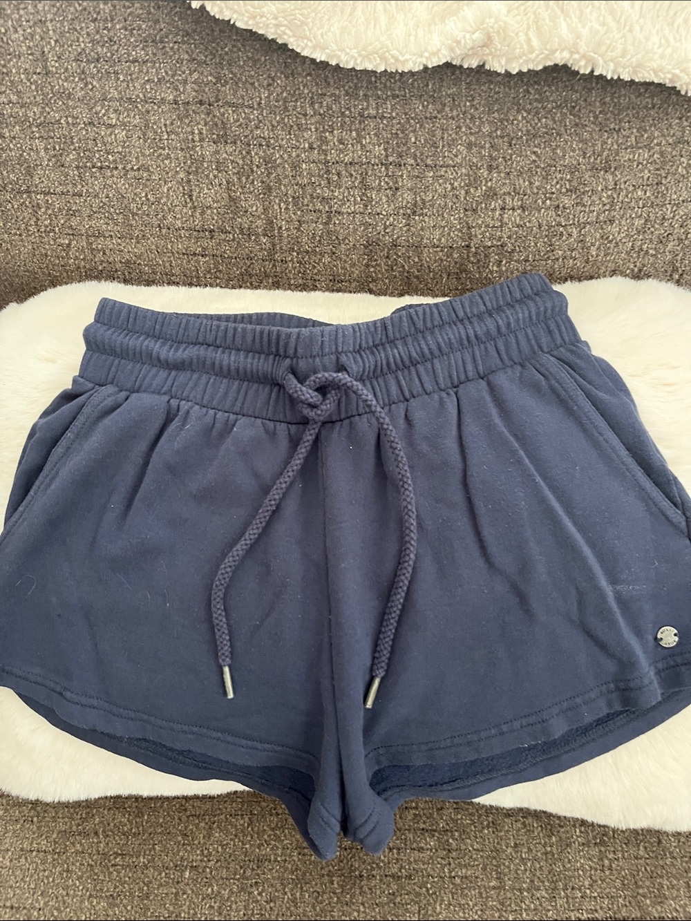 Roxy Navy Drawcord Athletic Shorts